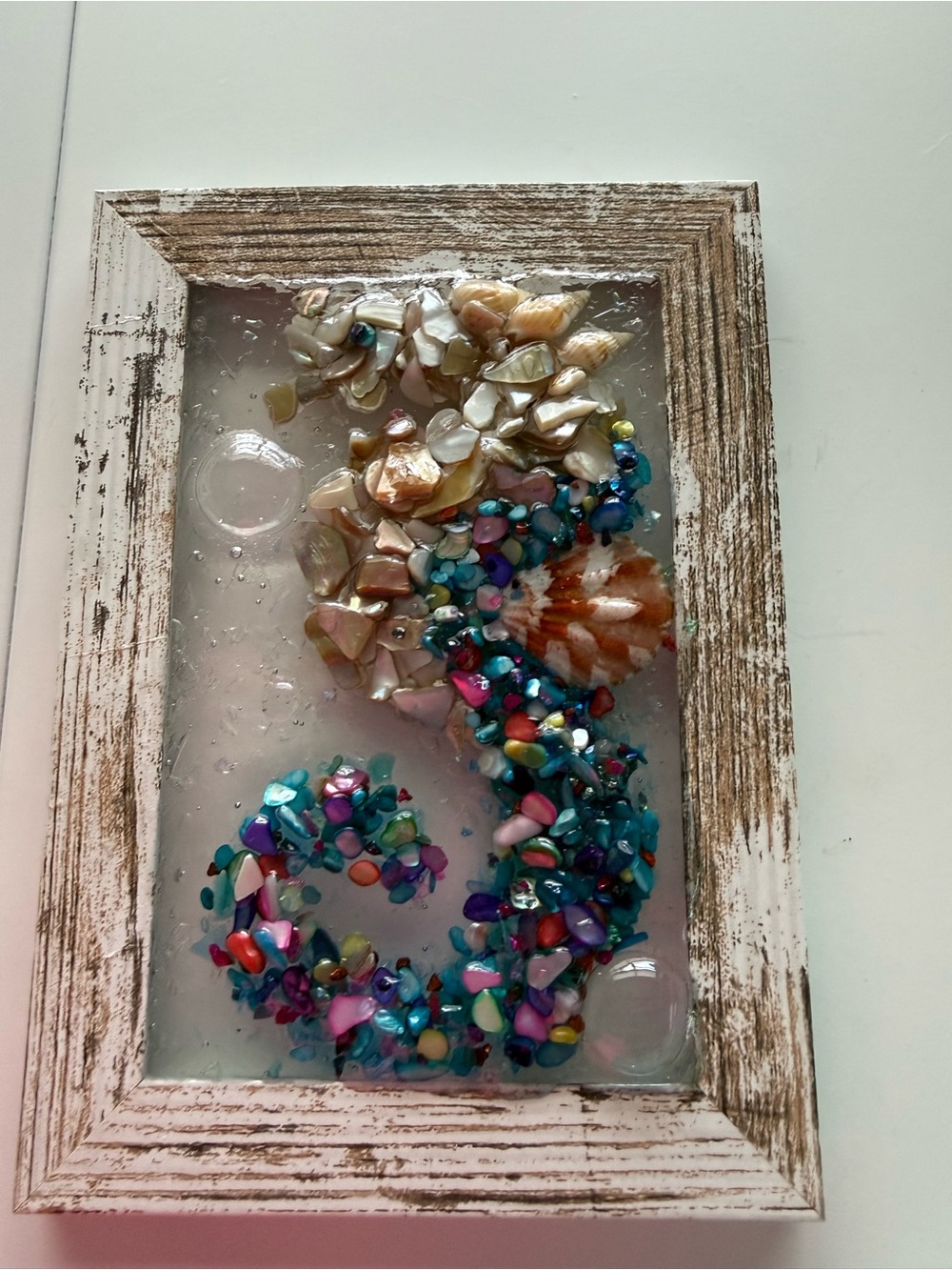 Handmade Multi-Color Seashell Resin Wall Art